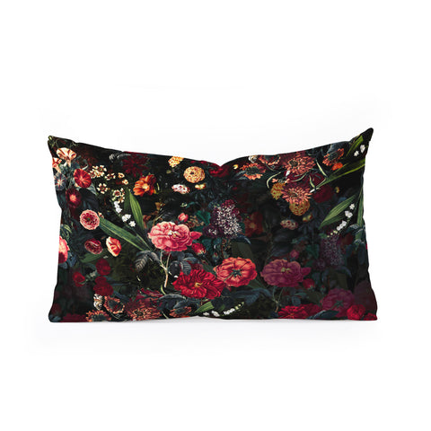 Burcu Korkmazyurek Dark Garden V Oblong Throw Pillow